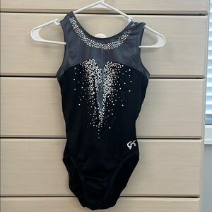 GK Black and Gray One Piece with Rhinestone Embellishments